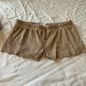 Tan lounge shorts